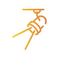 spotlight Line Gradient Icon White Background vector