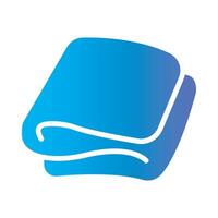 towel Flat Gradient Icon White Background vector