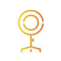 ring light Line Gradient Icon White Background vector