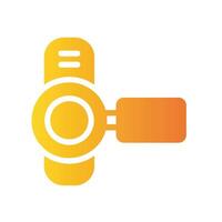 camcorder Flat Gradient Icon White Background vector