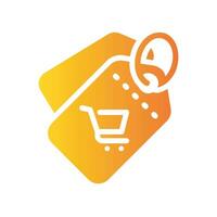 brand Flat Gradient Icon White Background vector