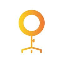 ring light Flat Gradient Icon White Background vector