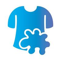 dirty clothes Flat Gradient Icon White Background vector