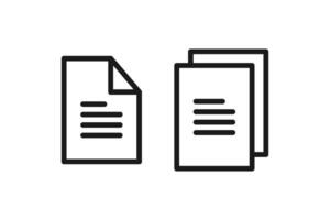 simple file icons in line art vector