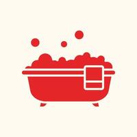 Bathtub trendy artwork pretty abstract illustration colorful applicative design vector