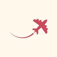 Plane trendy artwork charming abstract illustration colorful applicative design vector