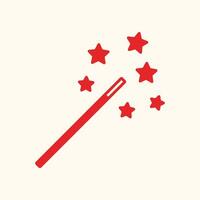Magic wand trendy artwork pretty abstract illustration colorful applicative design vector