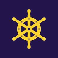 Ship wheel trendy artwork attractive abstract illustration colorful applicative design vector