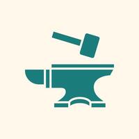 Anvil trendy artwork stunning abstract illustration colorful applicative design vector