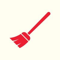 Broom trendy artwork lovely abstract illustration colorful applicative design vector