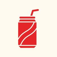 Soda can trendy artwork pretty abstract illustration colorful applicative design vector
