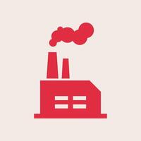 Factory building trendy artwork handsome abstract illustration colorful applicative design vector