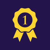 Award badge trendy artwork attractive abstract illustration colorful applicative design vector
