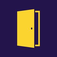 Door trendy artwork attractive abstract illustration colorful applicative design vector