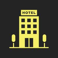 Hotel building trendy artwork good abstract illustration colorful applicative design vector