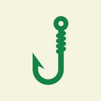 Fishing hook trendy artwork cute abstract illustration colorful applicative design vector