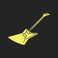 Electric guitar trendy artwork good abstract illustration colorful applicative design vector