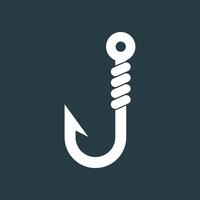 Fishing hook trendy artwork beautiful abstract illustration colorful applicative design vector