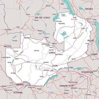 Zambia simple map outline coloring page vector