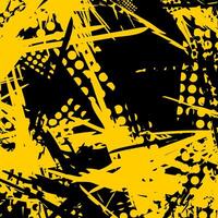 Abstract yellow and black graphic design pattern. vector