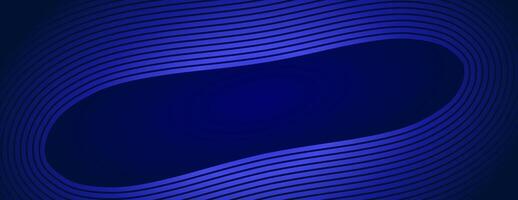 Abstract blue curved lines background. vector