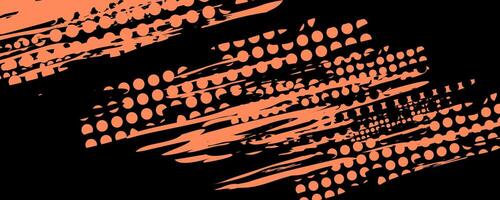 Abstract graphic design with dots and strokes. vector