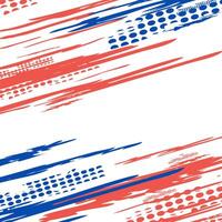 Abstract design with red and blue brush strokes. vector