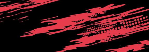 Abstract red and black graphic design with dynamic shapes. vector