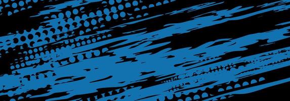 Abstract blue and black design with dynamic patterns. vector