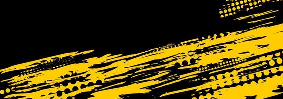 Abstract yellow and black graphic design. vector