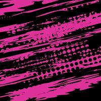 Abstract pink and black graphic design with patterns. vector