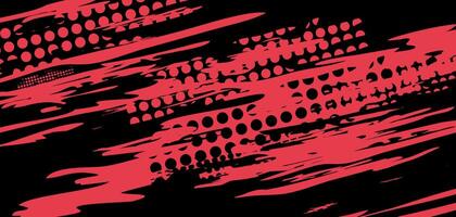 Abstract red and black graphic design with dots. vector