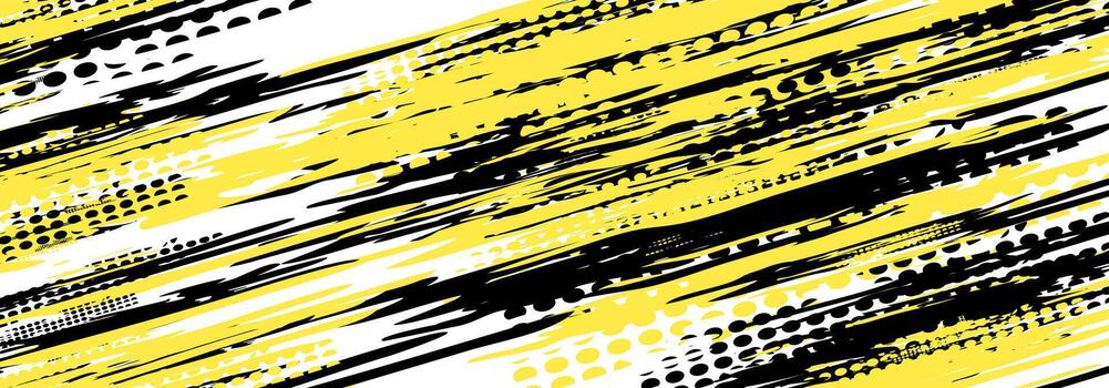 Abstract pattern with yellow and black textures. vector