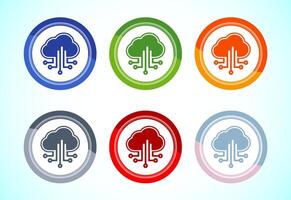 Cloud computing icon design illustration. Data storage and tech icon, vector
