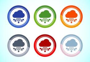 Cloud computing icon design illustration. Data storage sign symbol vector