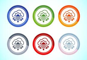Cloud computing icon design. Data storage and tech icon, vector