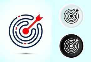 Target Icon with Arrow Design vector