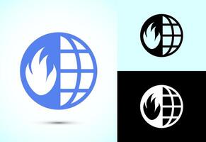 Climate change icon design, Global warming, Earth temperature icon vector