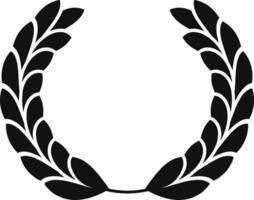 Stylish laurel wreath symbolizes victory and achievement, perfect for representing success and honor in various contexts vector