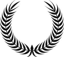 Circular laurel wreath symbolizing triumph, honor, and accomplishment, ideal for awards, logos, and emblems representing success and recognition vector