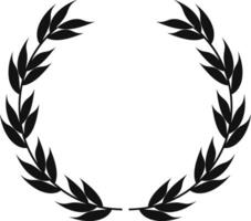 Circular laurel wreath, a symbol of victory and achievement, forming a perfect circle, ideal for representing success and triumph vector