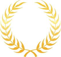 Stunning golden laurel wreath symbolizing success and honor, perfect for design projects vector