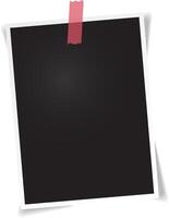 Photo frame with red tape creating a space for memories and creativity, perfect for showcasing cherished moments or adding a personal touch to designs vector
