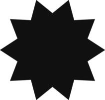 Simple black twelve pointed star conveying excellence, achievement, and high quality, suitable for various design and symbolic applications vector