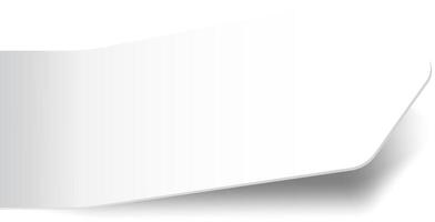 Curled white sticker on white background, perfect for custom design or message. Stick it anywhere to promote your brand with style vector