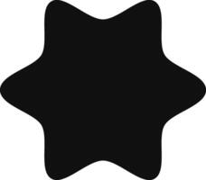 Simple black wobbly star shape represents quality, excellence, success, achievement, and customer satisfaction, perfect for rating systems and reviews vector