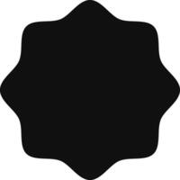 Black star with wavy edges creates a dynamic and eye catching design element, perfect for adding a touch of uniqueness to various projects vector