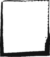 Black grunge border creates an empty white rectangular space, providing a striking contrast suitable for various design applications vector
