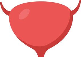 Medical illustration showcasing the human bladder storing urine, highlighting its role in the urinary system and overall health maintenance, depicted in a simple and informative style vector