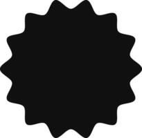 Sleek black starburst design with wavy edges adds energy and power to projects. Retro and modern, perfect for labels and stickers vector